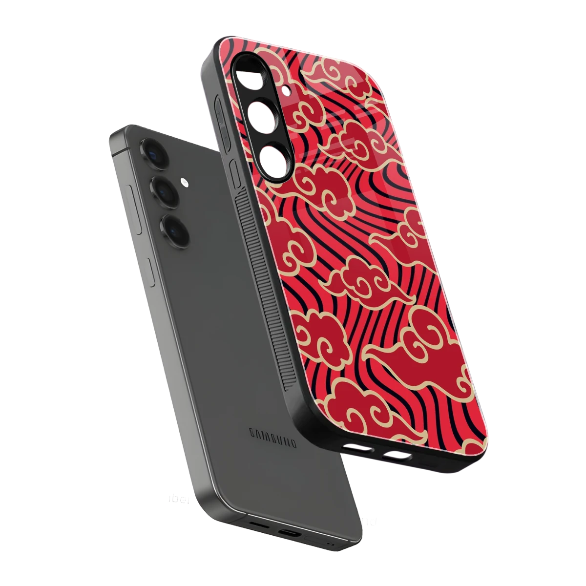 Vermilion Anime sleek samsung galaxy s23 plus cover with tempered glass back and TPU edges