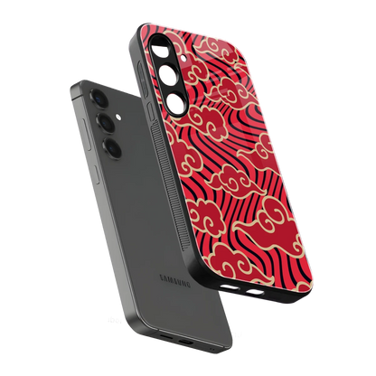 Vermilion Anime sleek samsung galaxy s23 plus cover with tempered glass back and TPU edges