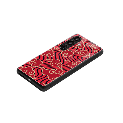 Vermilion Anime stylish phone case for samsung galaxy s24 | glossy glass and slim fit