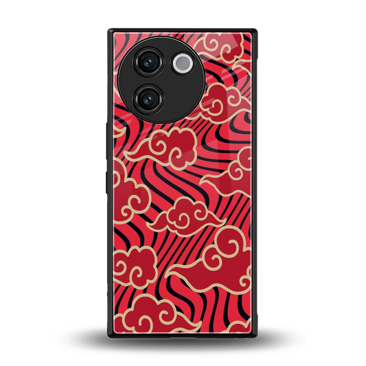 Vermilion Anime back phone cover | glass case for vivo v30e