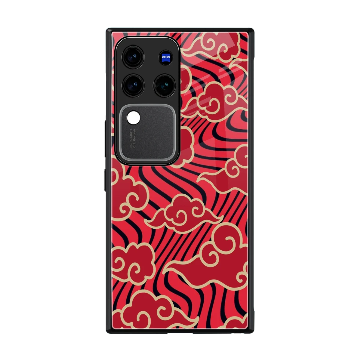 Vermilion Anime back phone cover | glass case forvivo v30 pro