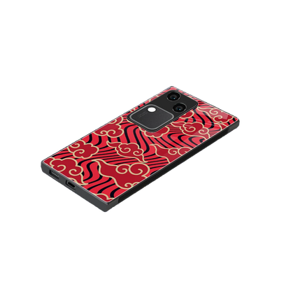 Vermilion Anime stylish phone case for vivo v30 | glossy glass and slim fit