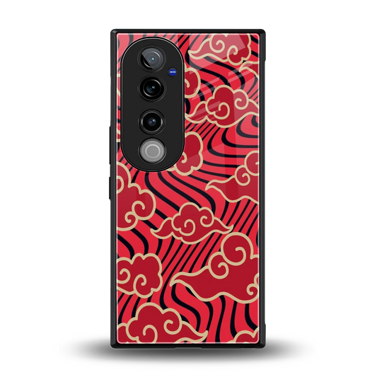 Vermilion Anime back phone cover | glass case for vivo v40 pro