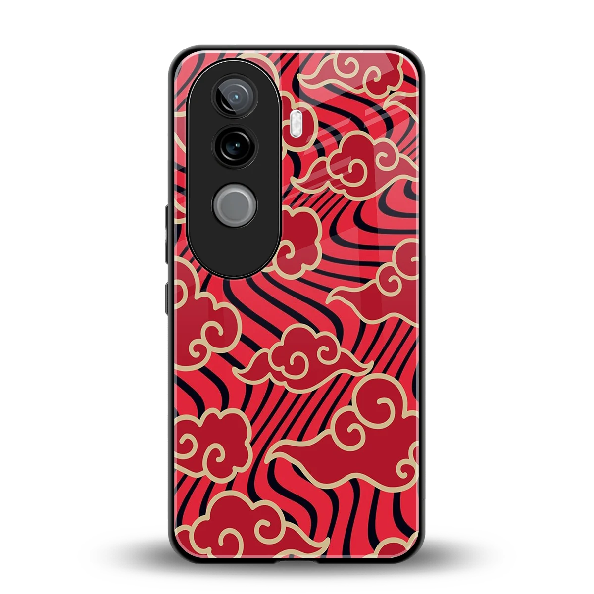 Vermilion Anime back phone cover | glass case for vivo v40e