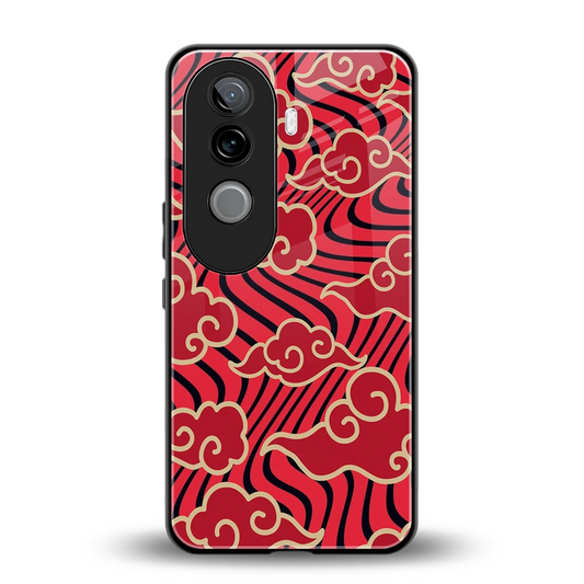 Vermilion Anime back phone cover | glass case for vivo v40e