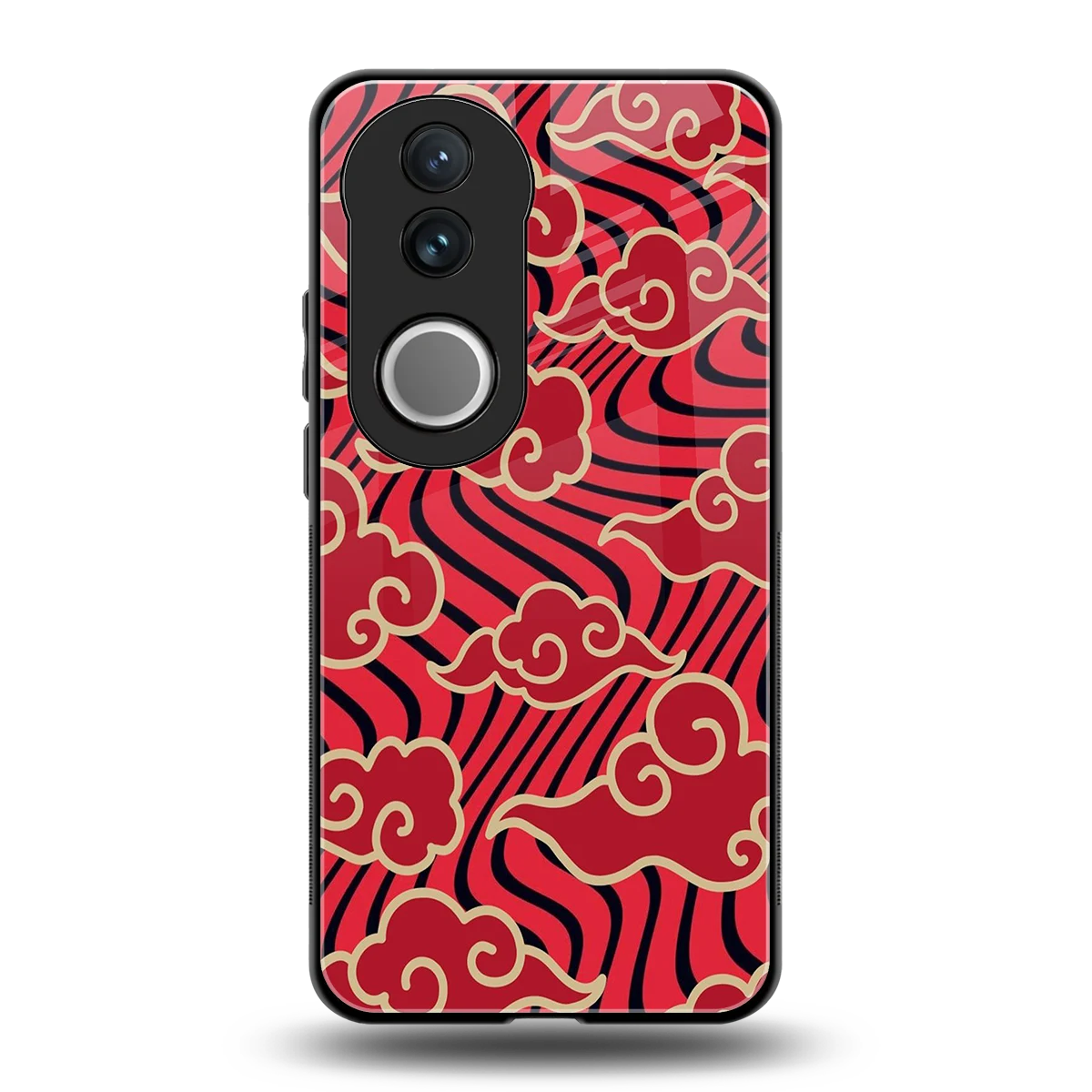 Vermilion Anime back phone cover | glass case for vivo v50
