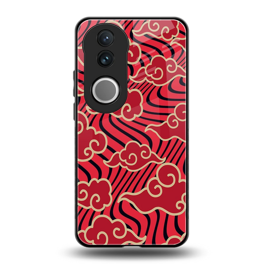 Vermilion Anime back phone cover | glass case for vivo v50