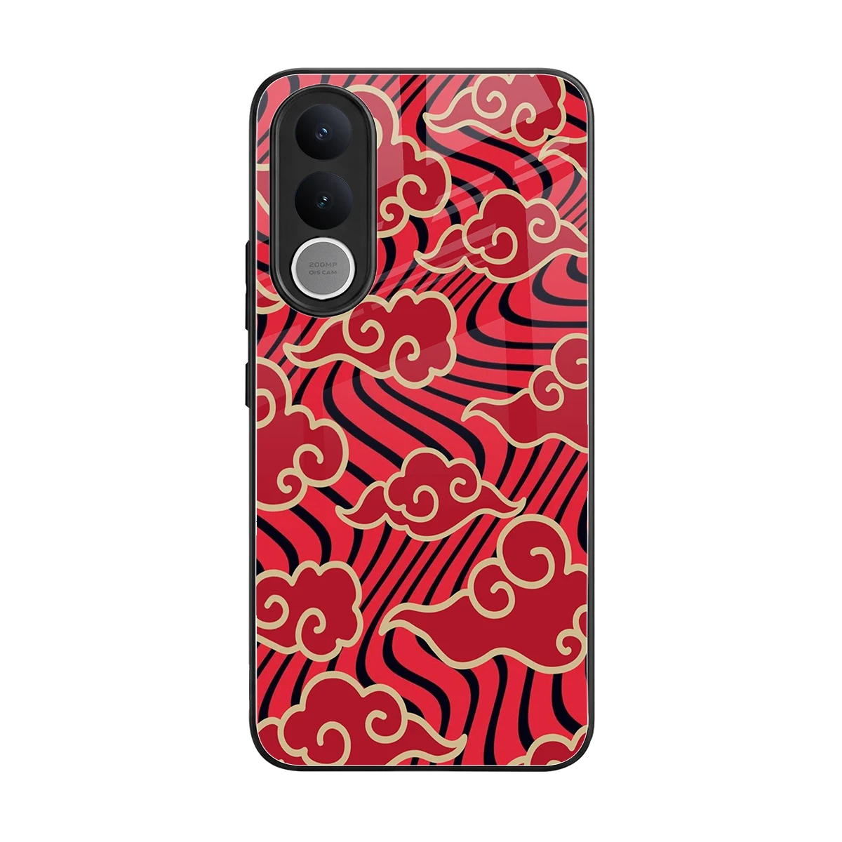Vermilion Anime back phone cover | glass case for vivo v70 fe