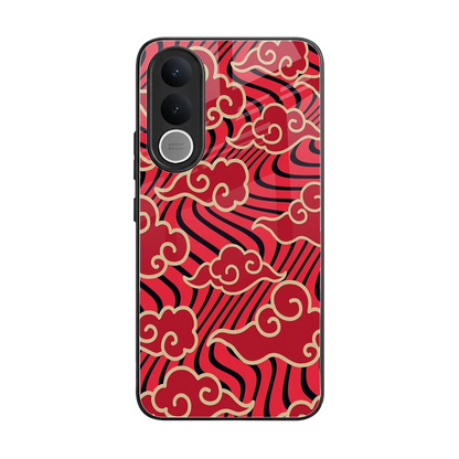 Vermilion Anime back phone cover | glass case for vivo v70 fe