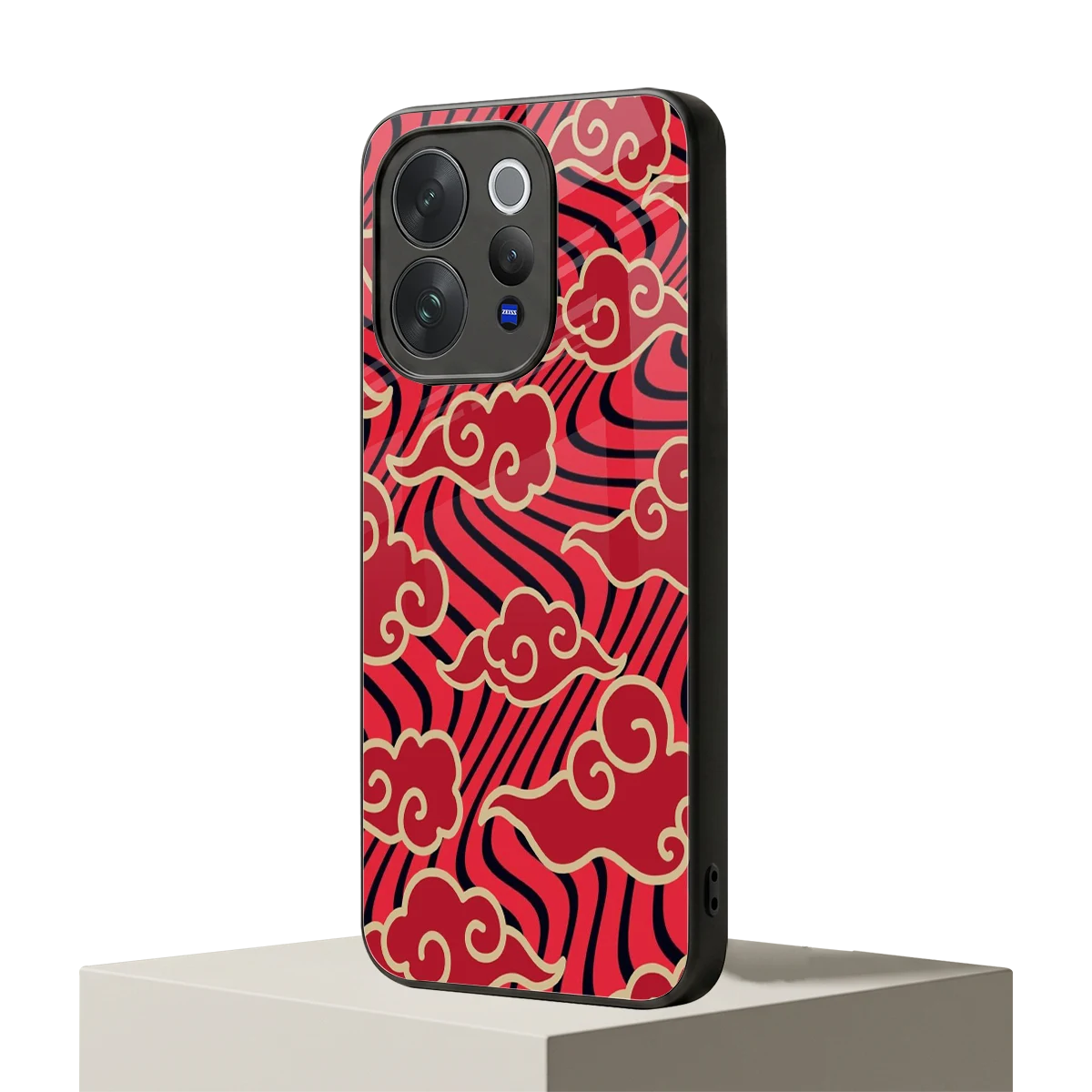 Vermilion Anime vivo v70 elite mobile cover | shockproof glass phone case