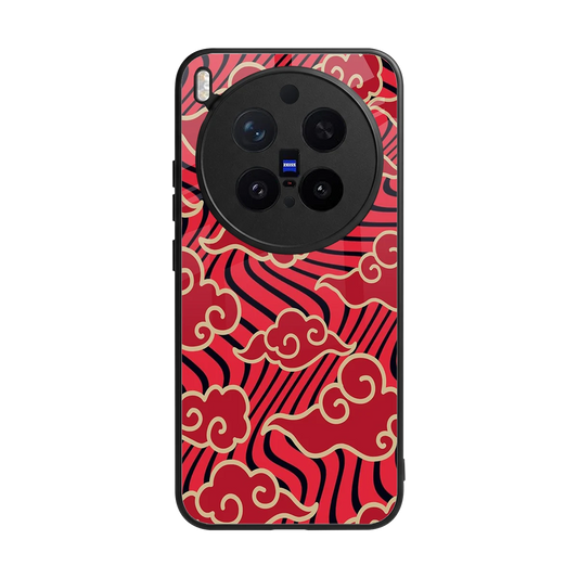 Vermilion Anime back phone cover | glass case for vivo x300 pro