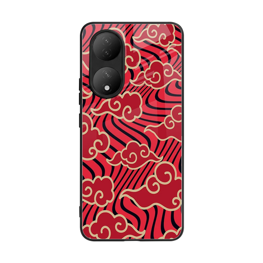 Vermilion Anime back phone cover | glass case for Vivo-y100