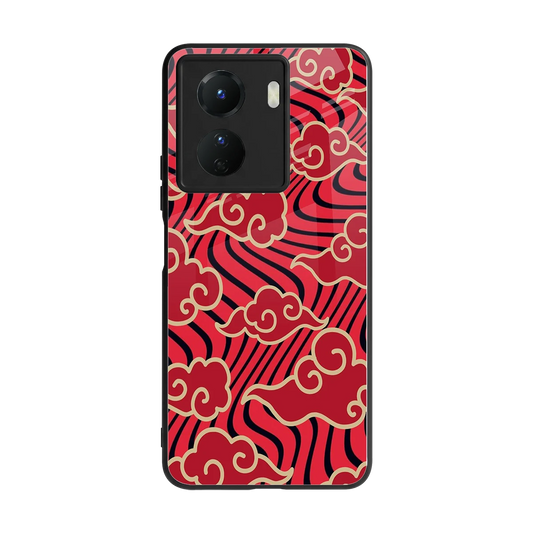 Vermilion Anime back phone cover | glass case for vivo y16