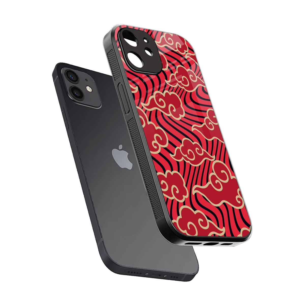 Vermilion Anime sleek iphone 11 cover with tempered glass back and TPU edges