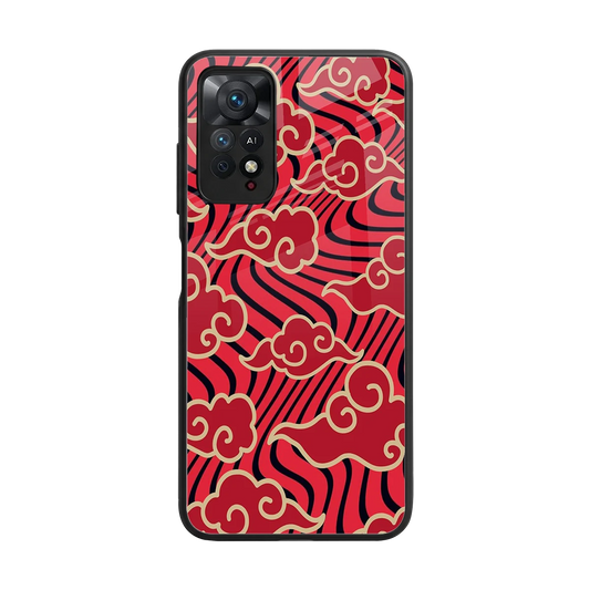 Vermilion Anime back phone cover | glass case for redmi note 11 pro