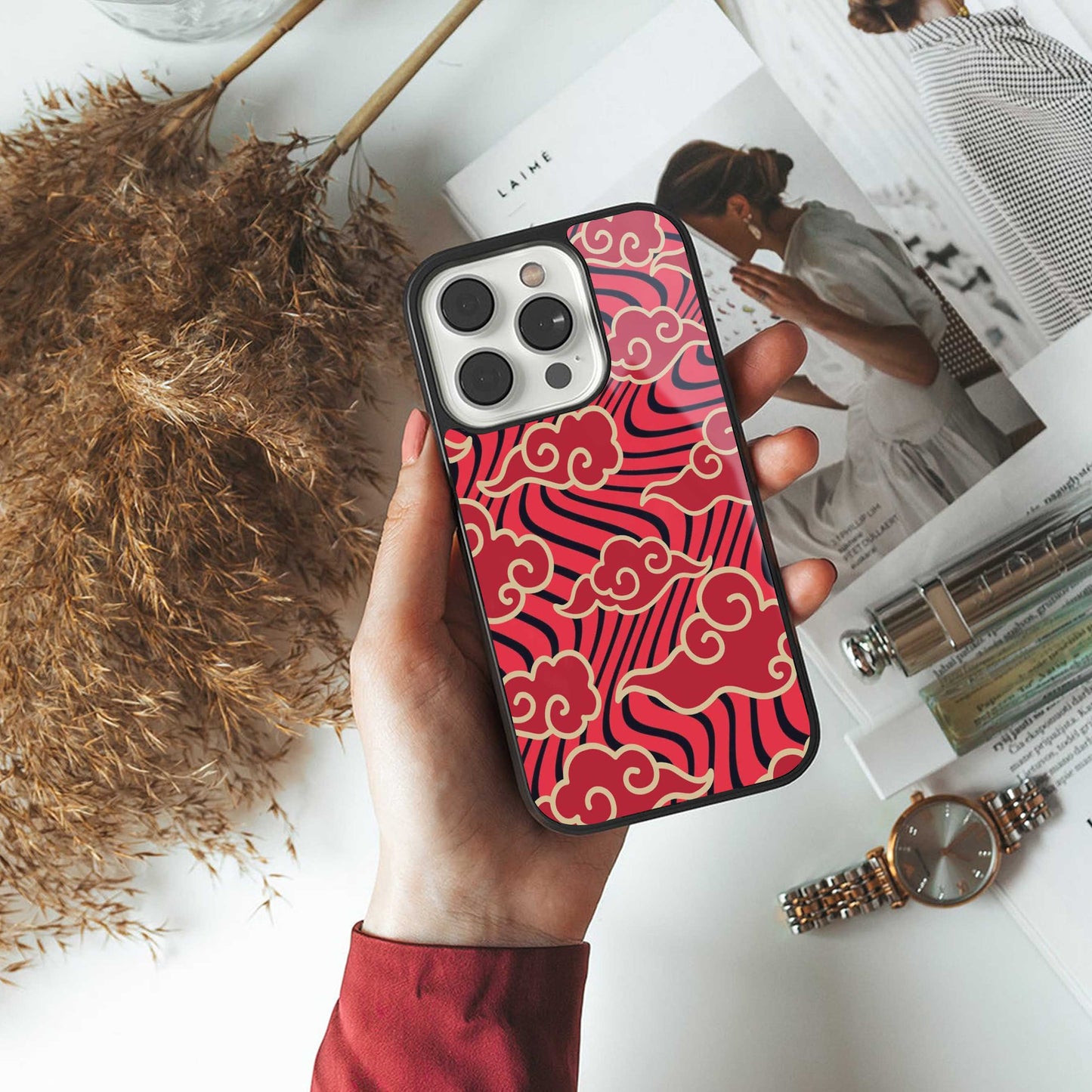 Vermilion Anime Phone Case for Iphone 16 | Glass Case