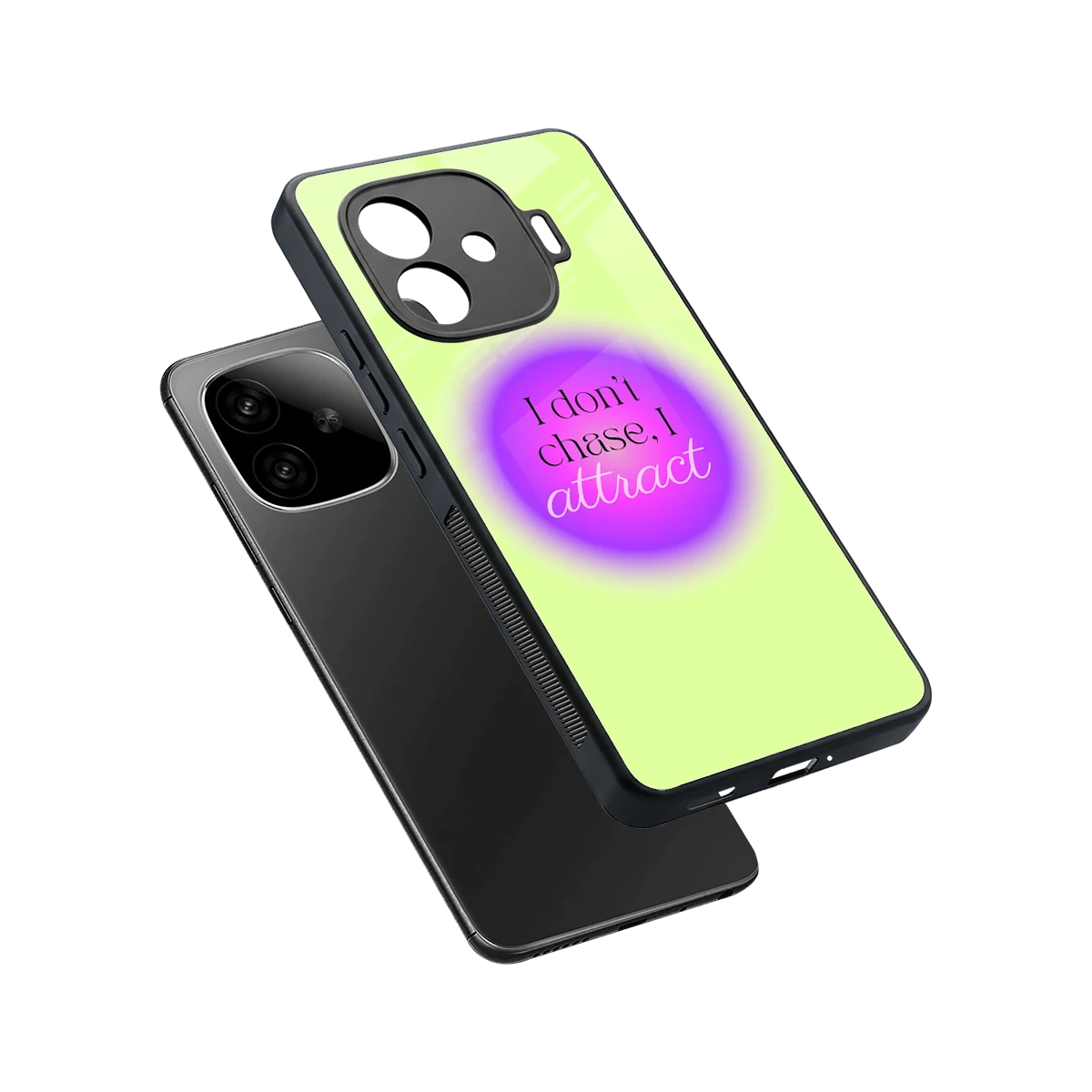 Vibe Magnet sleek iqoo neo 10r 5g cover with tempered glass back and TPU edges