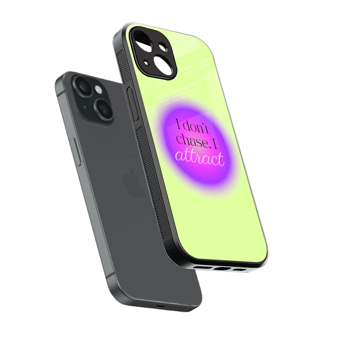 Vibe Magnet sleek iphone 13 cover with tempered glass back and TPU edges