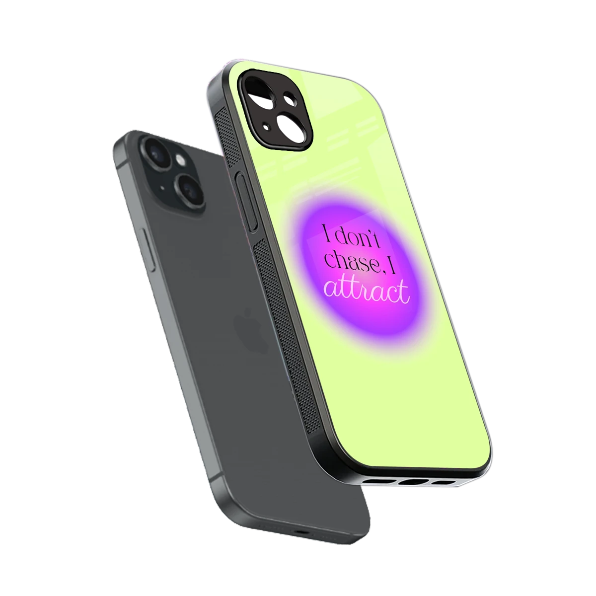 Vibe Magnet sleek iphone 14 plus cover with tempered glass back and TPU edges