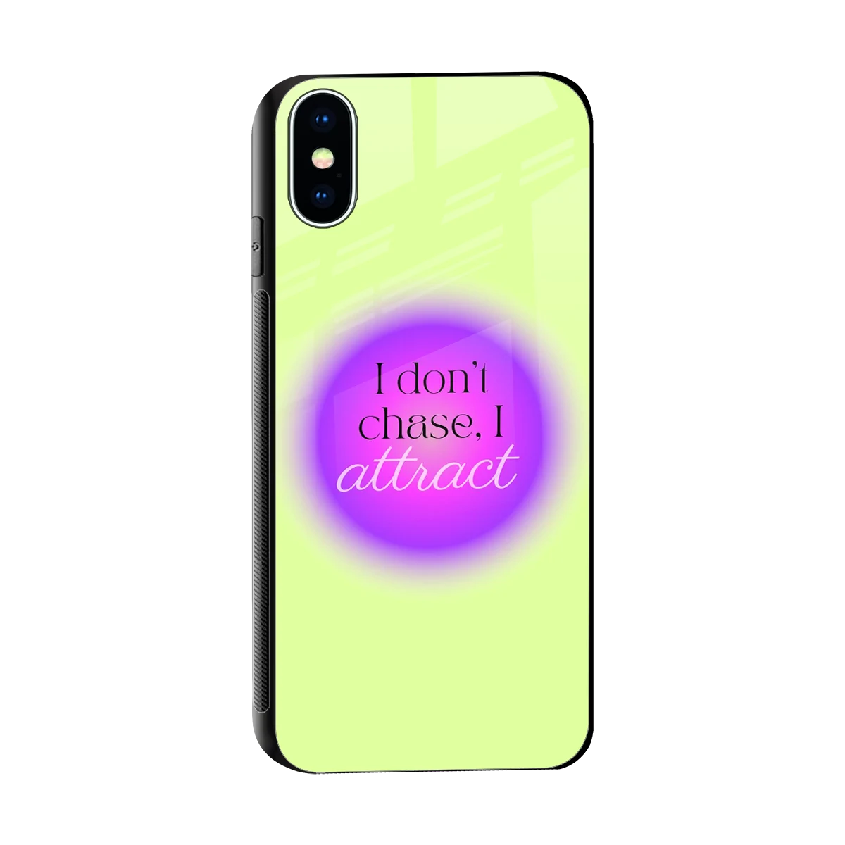 Vibe Magnet sleek iphone x cover with tempered glass back and TPU edges