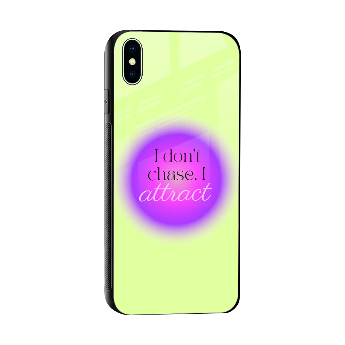 Vibe Magnet sleek iphone xs max cover with tempered glass back and TPU edges