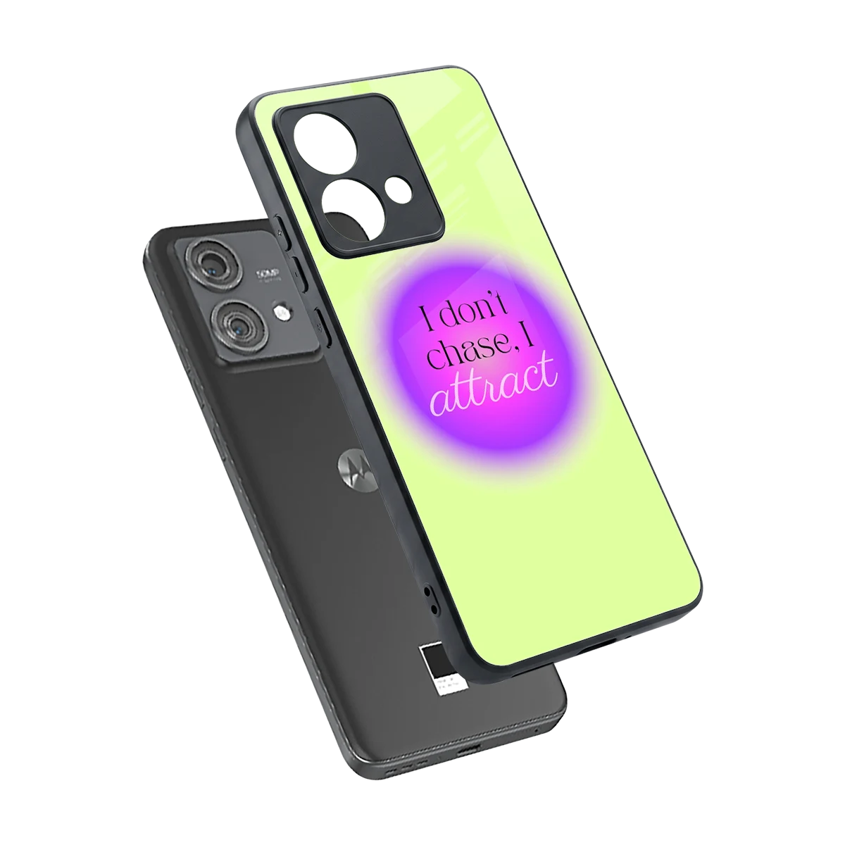 Vibe Magnet sleek motorola edge 40 neo 5g cover with tempered glass back and TPU edges