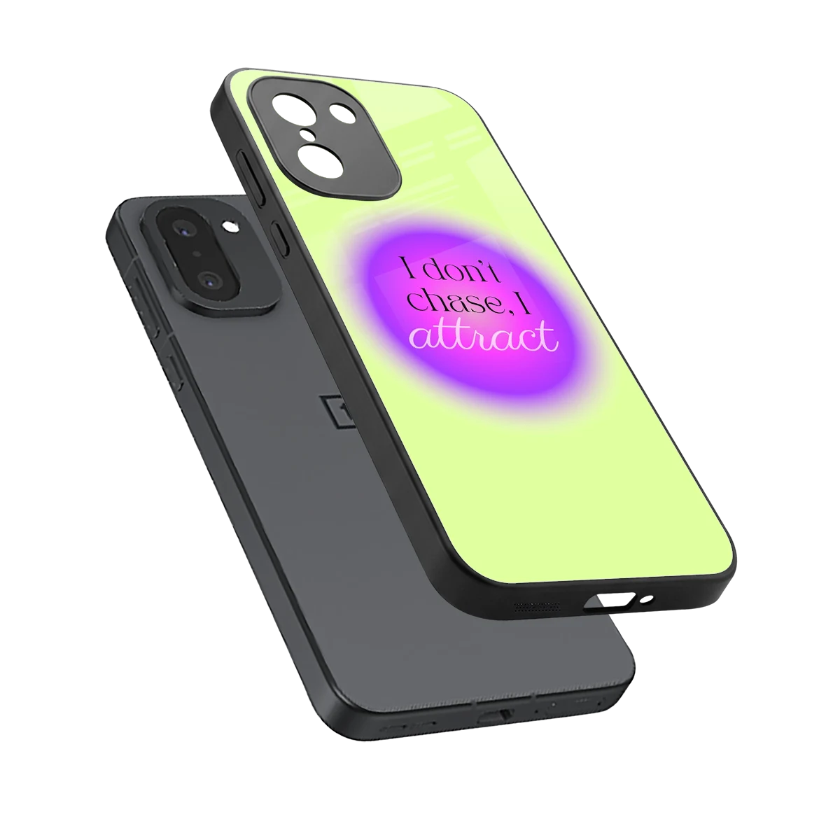 Vibe Magnet sleek oneplus 15r cover with tempered glass back and TPU edges