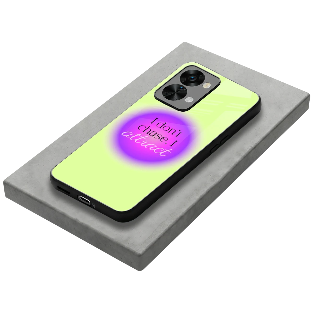 Vibe Magnet stylish phone case for oneplus nord 2t | glossy glass and slim fit