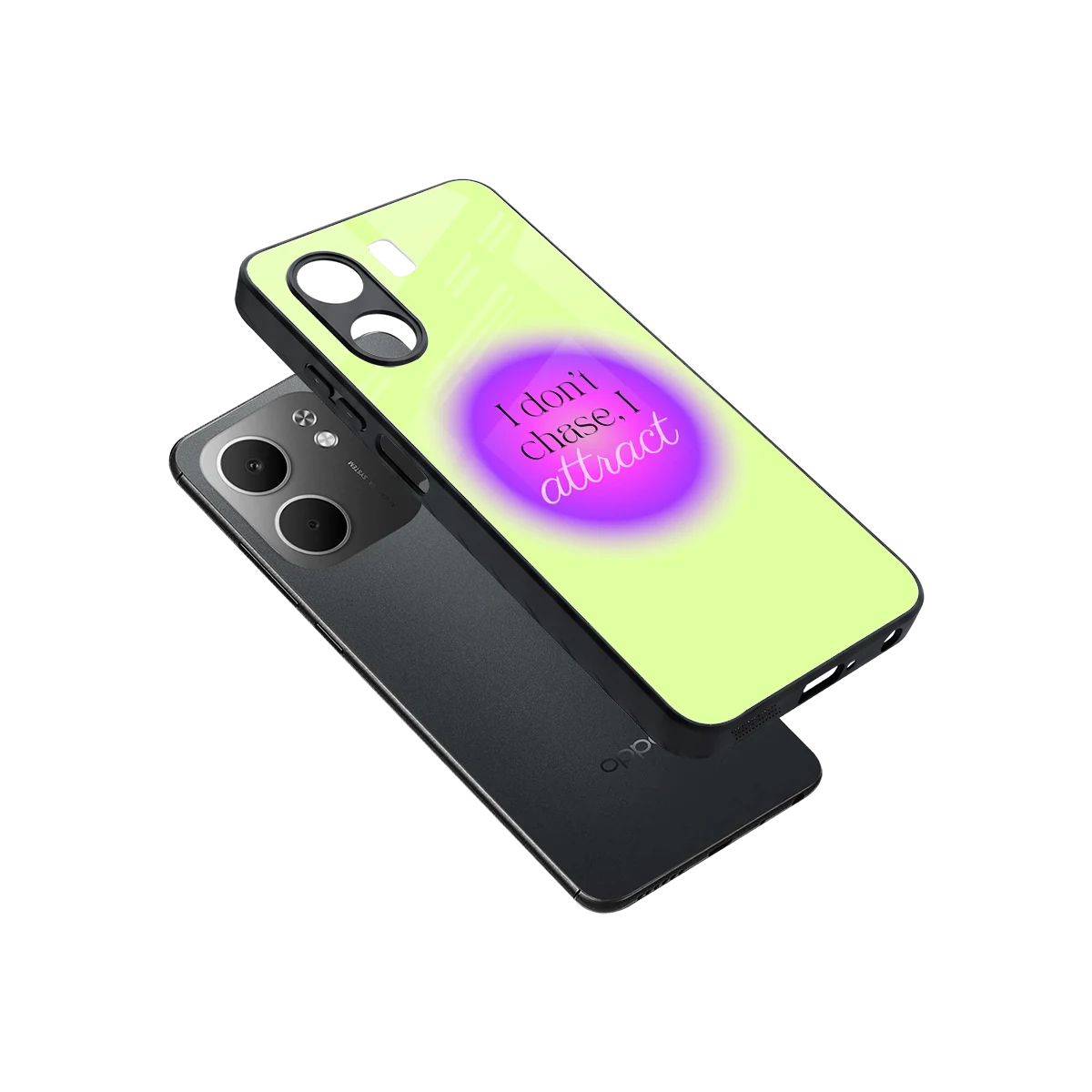 Vibe Magnet sleek oppo a5x 5g cover with tempered glass back and TPU edges