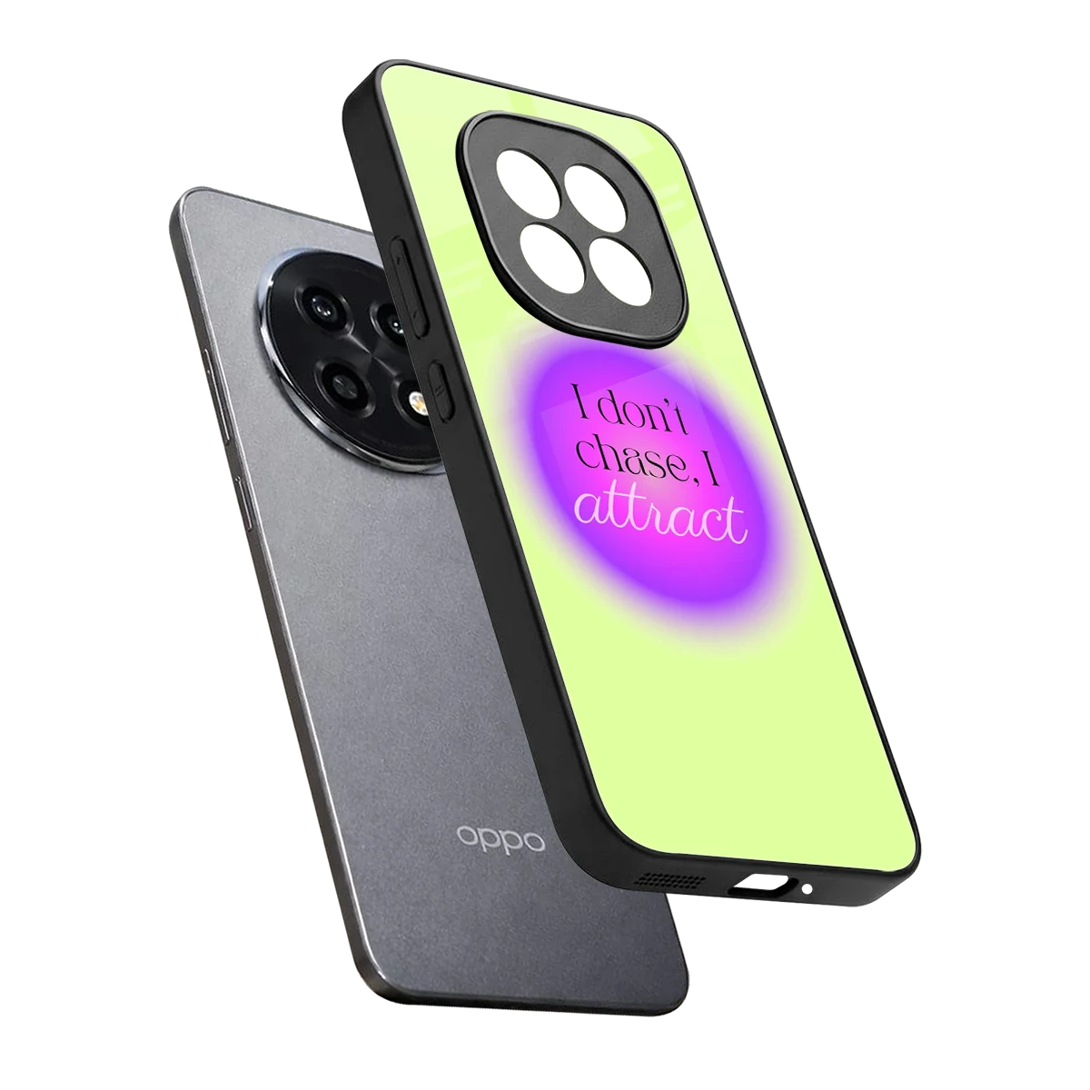 Vibe Magnet sleek oppo f29 pro 5g cover with tempered glass back and TPU edges
