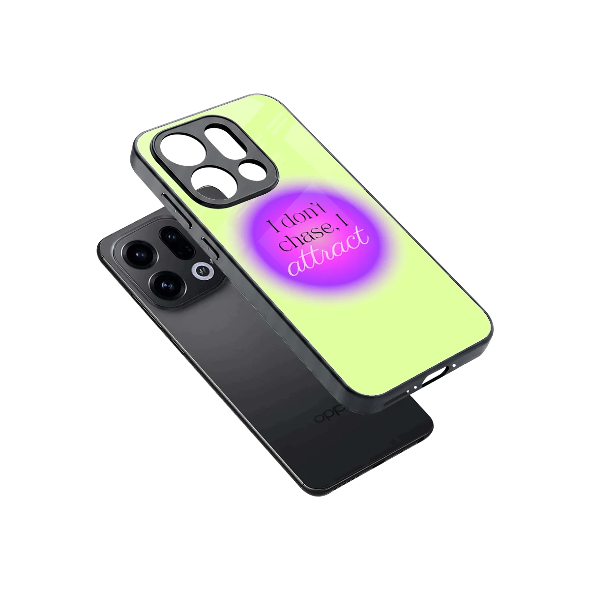 Vibe Magnet sleek oppo find x9 cover with tempered glass back and TPU edges