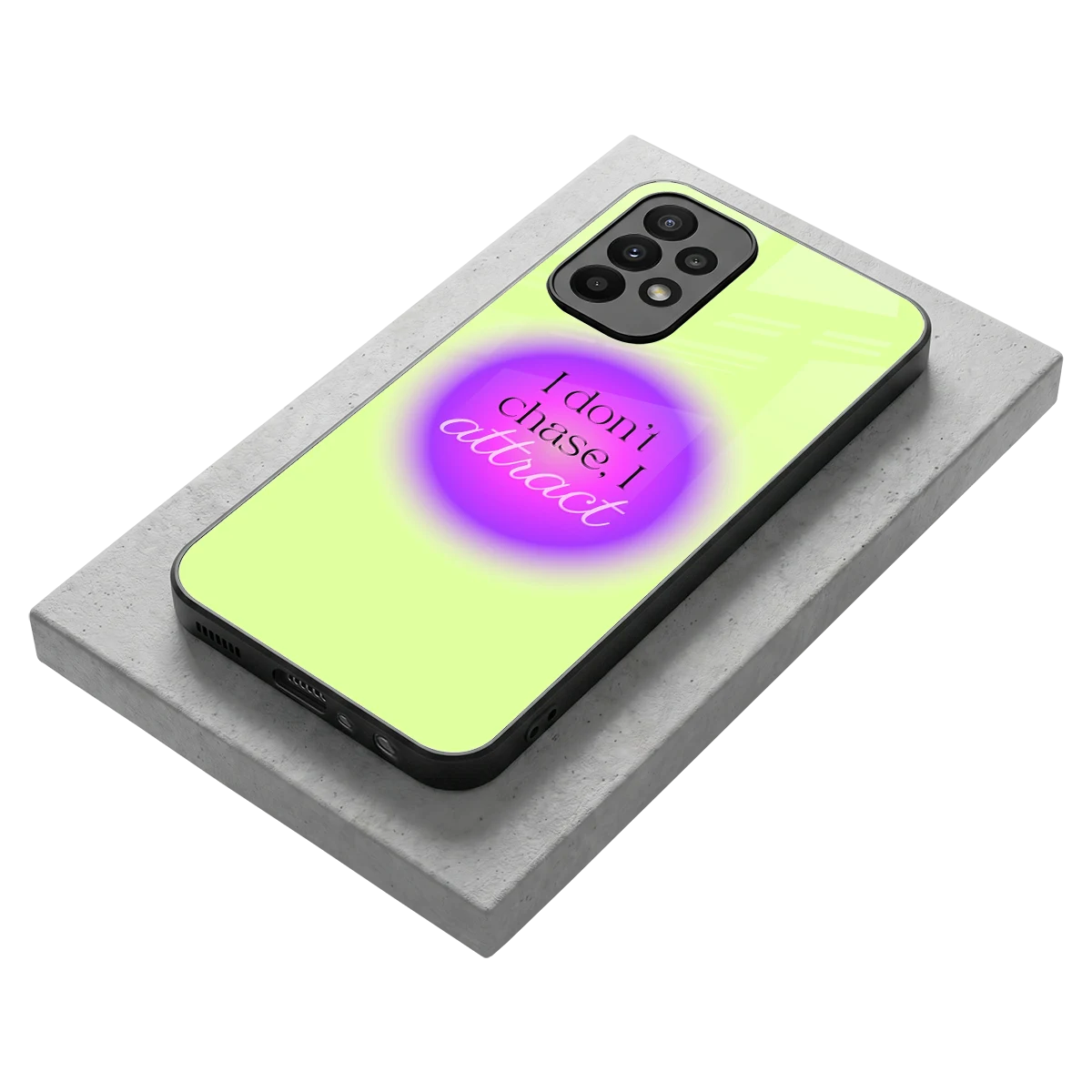 Vibe Magnet stylish phone case for samsung galaxy a23 | glossy glass and slim fit