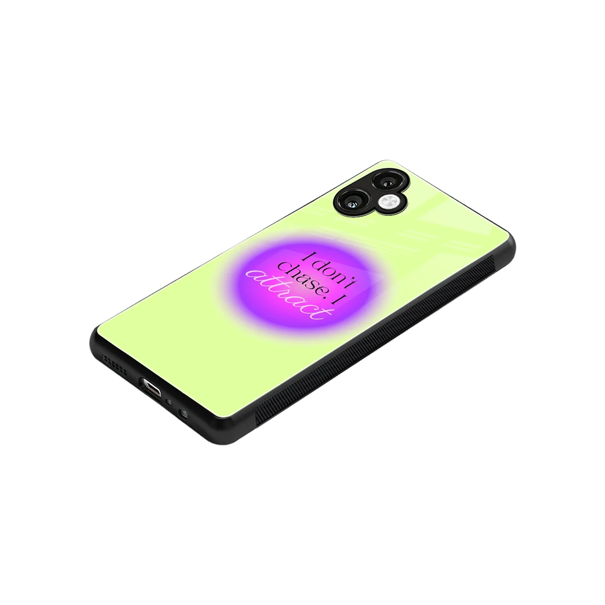 Vibe Magnet stylish phone case for samsung galaxy a06 5g | glossy glass and slim fit