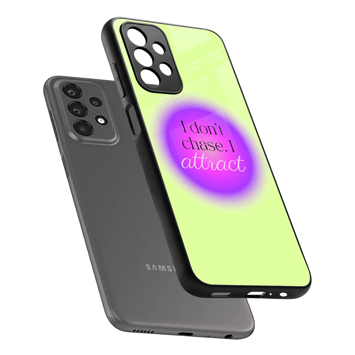 Vibe Magnet sleek samsung galaxy a23 cover with tempered glass back and TPU edges