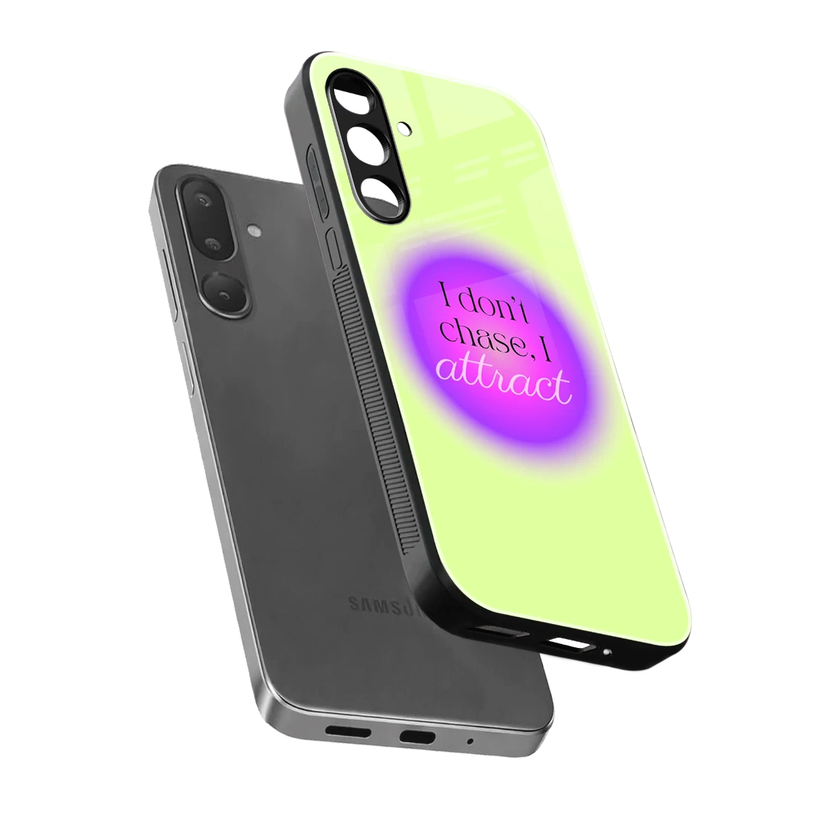 Vibe Magnet sleek samsung galaxy m56 5g cover with tempered glass back and TPU edges