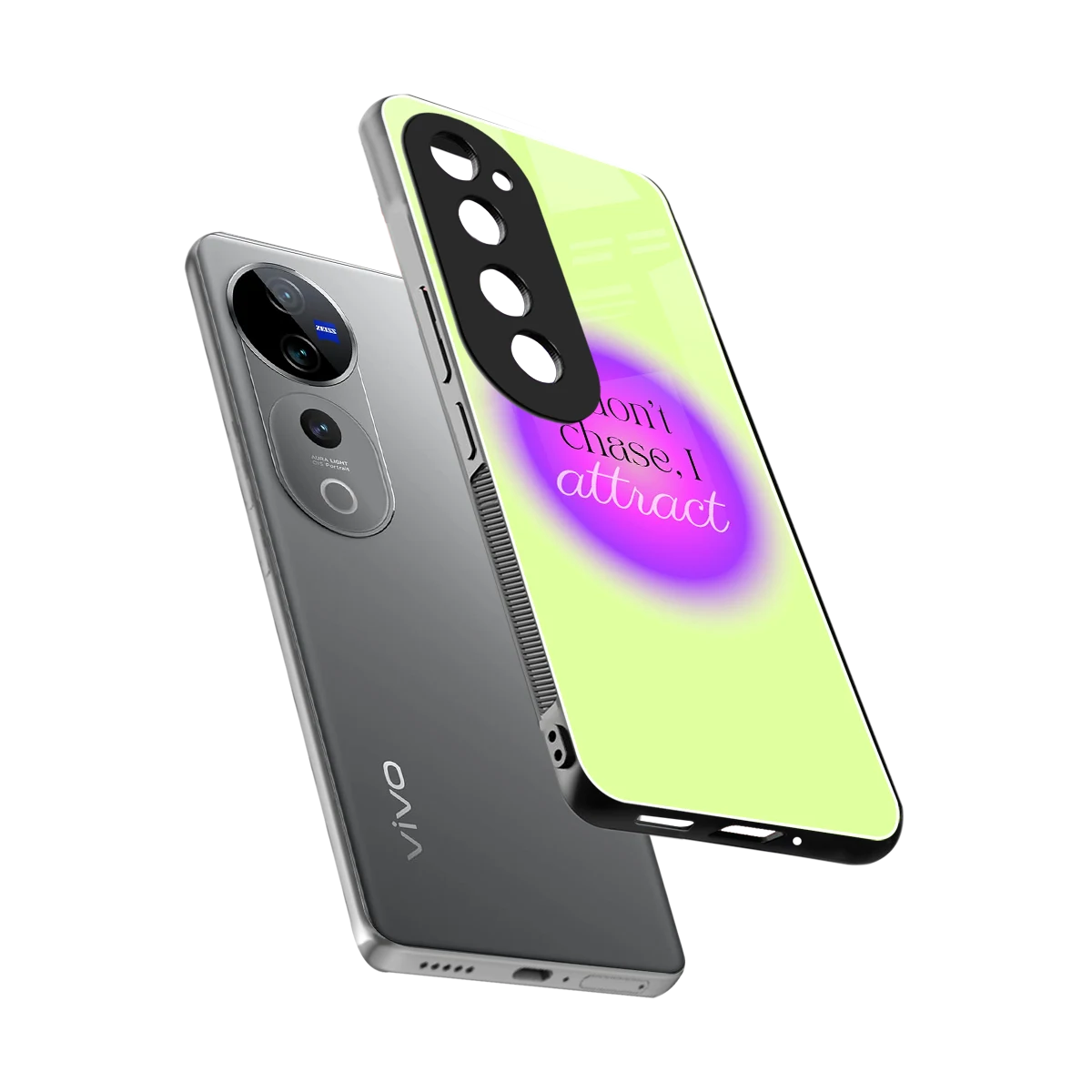 Vibe Magnet sleek vivo v40 pro cover with tempered glass back and TPU edges