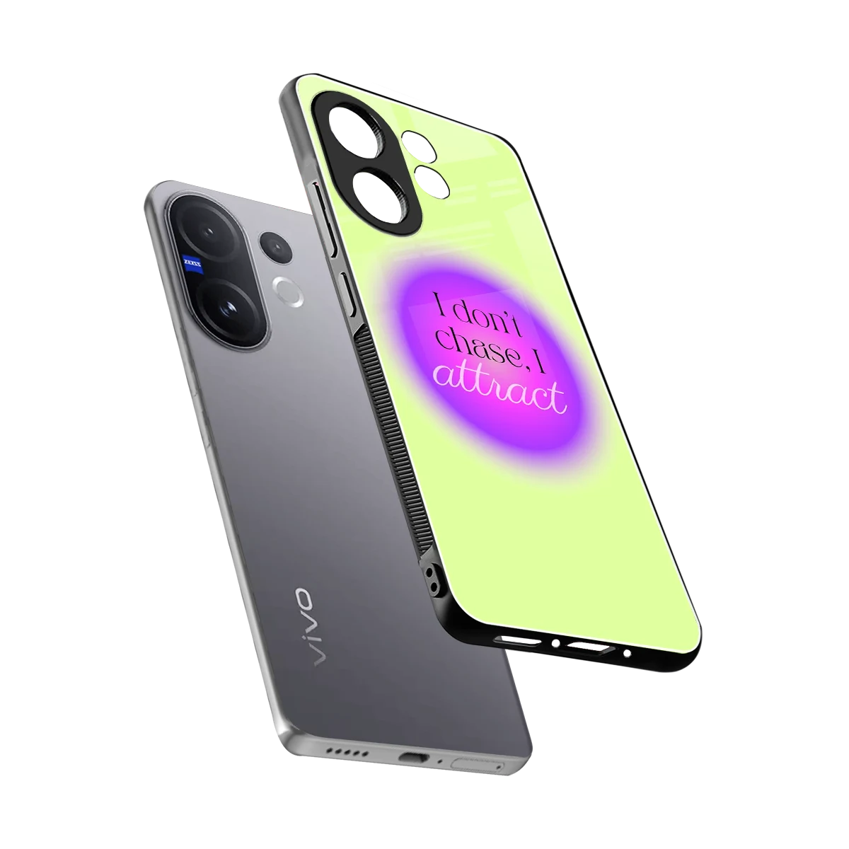 Vibe Magnet sleek vivo v60 cover with tempered glass back and TPU edges