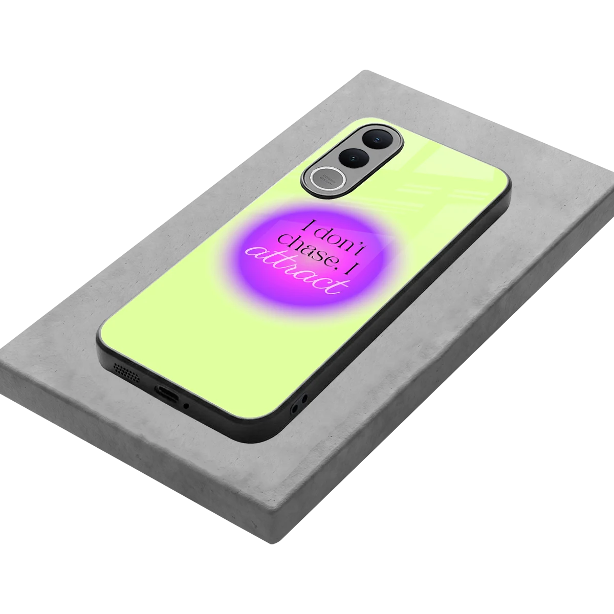 Vibe Magnet stylish phone case for vivo v70 fe | glossy glass and slim fit