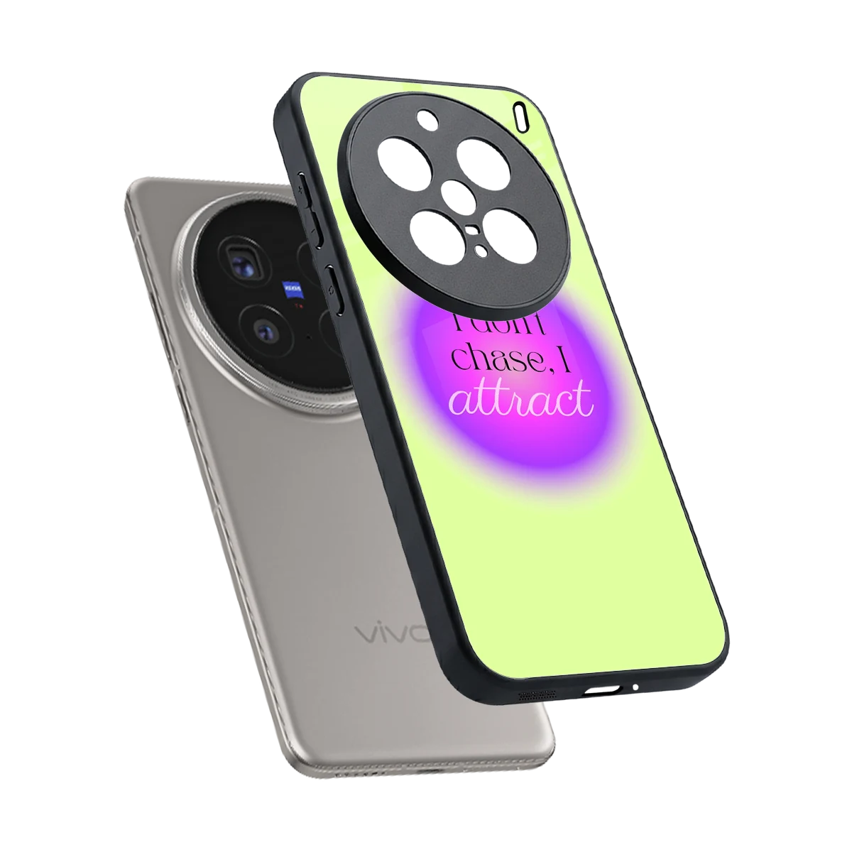 Vibe Magnet sleek vivo x200 pro cover with tempered glass back and TPU edges