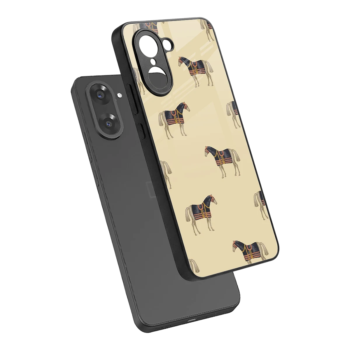 Vintage Rider sleek oneplus nord ce5 5g cover with tempered glass back and TPU edges