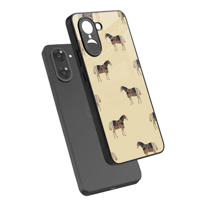 Vintage Rider sleek oneplus nord ce5 5g cover with tempered glass back and TPU edges