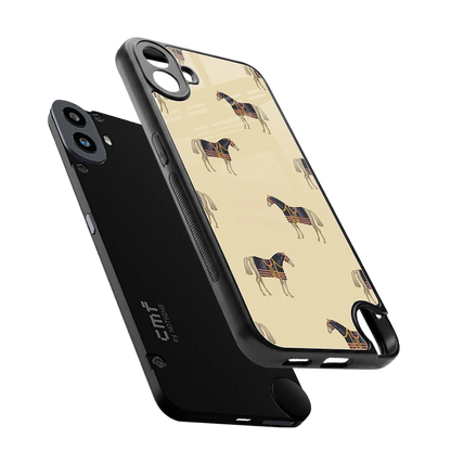 Vintage Rider sleek cmf nothing phone 1 cover with tempered glass back and TPU edges