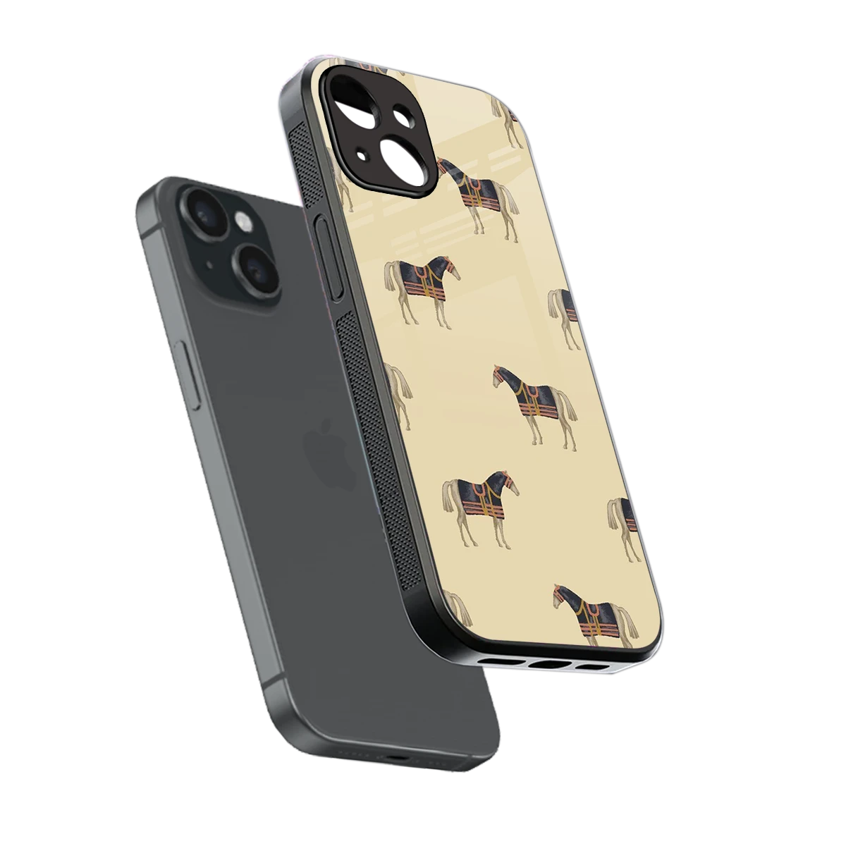 Vintage Rider sleek iphone 13 cover with tempered glass back and TPU edges