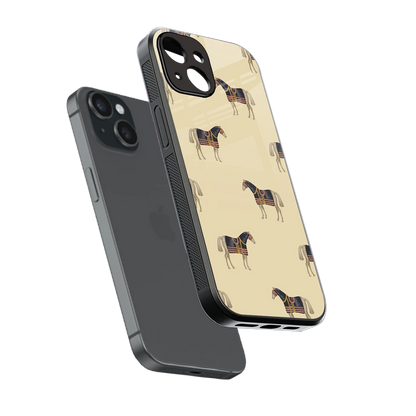 Vintage Rider sleek iphone 13 cover with tempered glass back and TPU edges