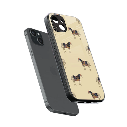 Vintage Rider sleek iphone 14 plus cover with tempered glass back and TPU edges
