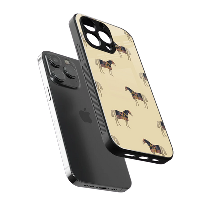 Vintage Rider sleek iphone 15 pro cover with tempered glass back and TPU edges