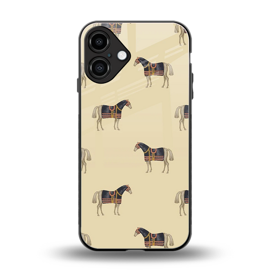 Vintage Rider back phone cover | glass case for iphone 16 plus