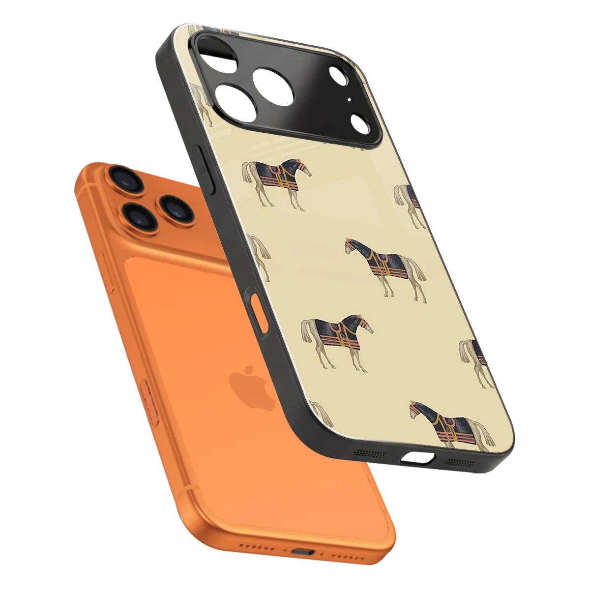 Vintage Rider sleek iphone 17 pro cover with tempered glass back and TPU edges