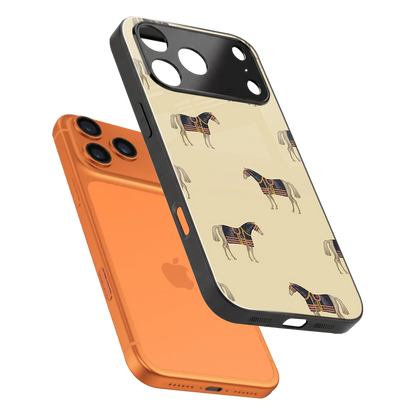 Vintage Rider sleek iphone 17 pro cover with tempered glass back and TPU edges