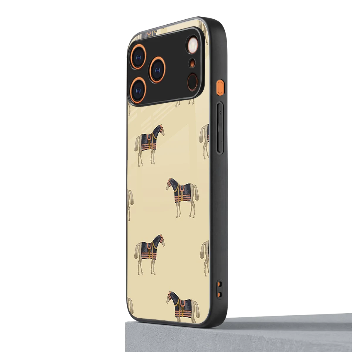 Vintage Rider iphone 17 pro mobile cover | shockproof glass phone case